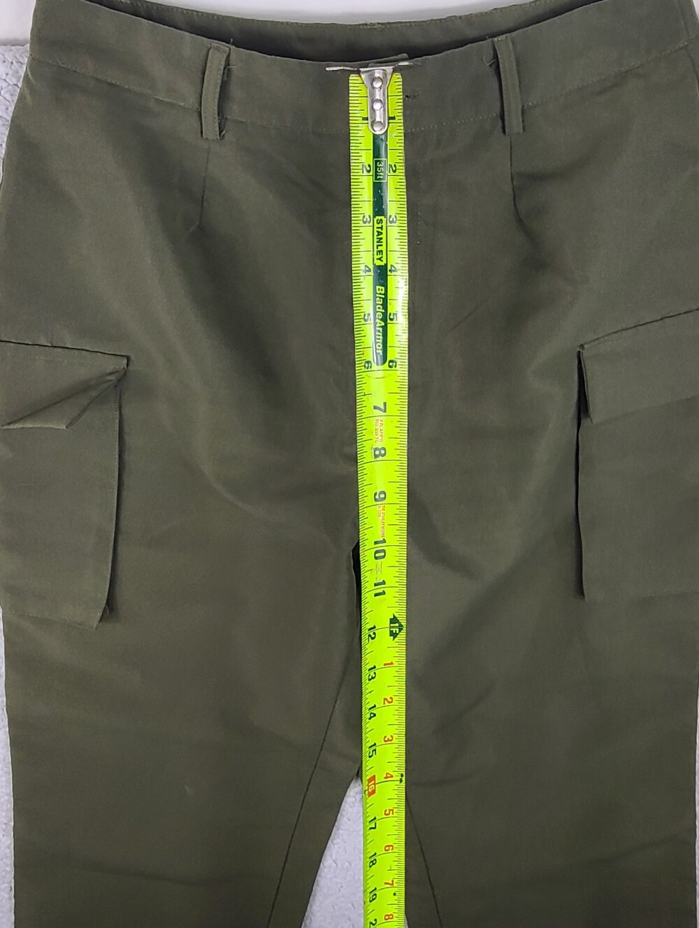 SHEIN Olive Green Cargo Jogger Pants Utility‎ Pockets M 6 Ankle Cuffs - Picture 3 of 15